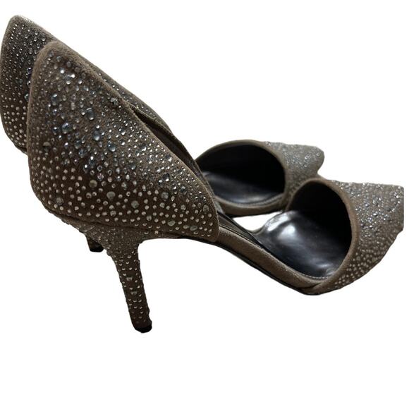 Coach Camille D’Orsey Pumps Grey Rhinestone Studded Size 7 - Picture 1 of 10